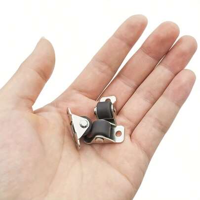 10 piezas Ruedas de cajón de movimiento lineal Mini silenciosas de 0.5 pulgadas | Rodillos de muebles de tatami | Material dual ABS/Nylon