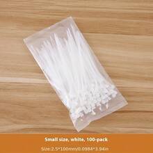 100 قطعة من رباطات الكابلات النايلون ذاتية الإقفال، أربطة تثبيت قوية، رباطات ربط سوداء لتجميع وتنظيم وإدارة الكابلات