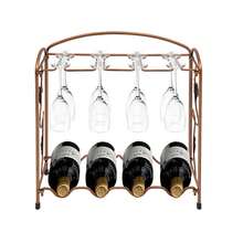 YUNRUX Wine Rack, Metal Wine Rack, Freestanding Bottle Rack