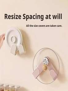 1 Pack Of Suction Cup, Rotating Pot Lid Rack, Wall-Mounted, Punch-Free Household Multifunctional Kitchen Wall Rack, Storage Cutting Board Holder, Cutting Board Rack