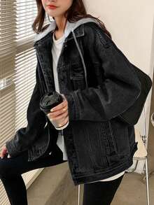 Women Denim Jackets & Coats - 淺藍色 - 查看 6