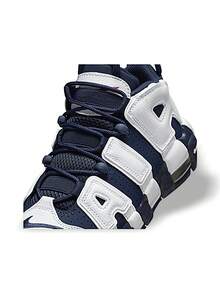 Nike Air More Uptempo 96 女款(GS)运动鞋，休闲健身轻便缓震透气，厚底设计，撞色拼接，舒适百搭，适合日常街头穿着和旅行，蓝白配色，货号FV5371-100 - 藍白 - 查看 7