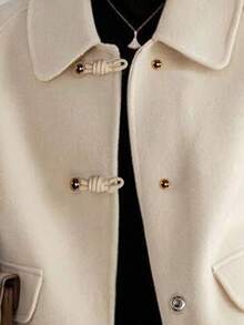 French Fashion Women's Autumn/Winter New Arrival Thick Tweed Jacket, Short Korean Style Elegant Casual Loose Double-Sided Tweed Jacket, Petite High-End Tweed Jacket, Thick Christmas Holiday Jacket