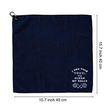 1 件趣味高尔夫毛巾超细纤维绣花球巾 - 我用这条毛巾清洁我的球，用于带夹子的高尔夫球袋配件，适合球迷礼物退休礼物圣诞节，完美的高尔夫生日礼物，适合丈夫、爸爸、妻子、妈妈，高尔夫礼物 - 彩色 - 查看 9