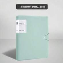 Carpeta transparente tamaño A4 con 20 fundas transparentes, organizador de documentos multiusos