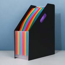 13-Slot A4 Expandable Accordion File Folder, Vertical Desktop Document Organizer, High Capacity For Students, Teachers, Exam Takers, File Sorting And Storage - Classic - View 7