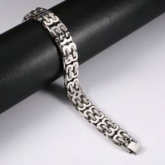 1 件不锈钢链式手链，朋克风格，耐用，多功能，适合男士，日常佩戴或送礼