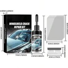 2 PCS Windshield Crack Repair Kit, Kit Reparador de Vidrio con Lquido Eficaz, Reparador de Parabrisas Profesional, Solucin Duradera para Grietas, Sin Mantenimiento, Proteccin Reforzada - inicial - Ver 8