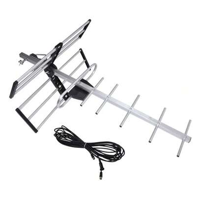 Antena Hd Exterior 12 Elementos Hd Tv 10m Cable Link Bits Blanco