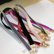 12pcs Punk Velvet Coker Necklace Set Gothic Velvet Strap Choker Clavicle Chain Necklace For Women Girls