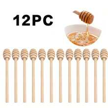 Long Honey Stirrer Set, Coffee, Tea, Sugar Wooden Spoon - Kitchen Tool, Portable Honey Mixer Set