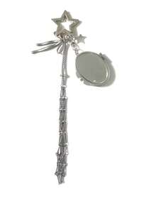 1 Piece Stainless Steel Lipstick Holder, Fashionable Lipstick Storage Mirror Case, Small Lipstick Bag Keychain With Sequin Crystals, Lipstick Box Keychain, Fashionable Bag Accessories, Travel Essentials, Cosmetics Storage Box, Fashionable Design, Shiny Accessories, Crystal Decoration, Metal Keychain,Bags & Luggage/Bag Accessories,Bags & Luggage/Bag Accessories/Bag Charms/Bag Pendant Charm - Multicolor - View 8