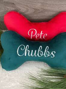1 Piece Personalized Dog Bone Toy, Embroidered Dog Toy, Customizable Puppy Name Gift, Custom Pet Gift Ornamental Stylish,Fashion,Colorful,Vintage,Cute,Contracted,Cuties Custom,Unique,Customized,Personalized Pet For Anniversaries,For Birthdays,Customized Pet Supplies,Vacay Vibes,Christmas Gift Supplies - Multicolor - View 7
