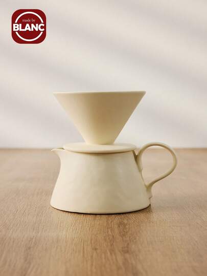Ceramic Pour Over Coffee Dripper, Ceramic Coffee Sharing Pot, Personalized Cream Style Coffee Cup, Coffee Gift Set For Best Friend, Coffee Filter Funnel Back To School