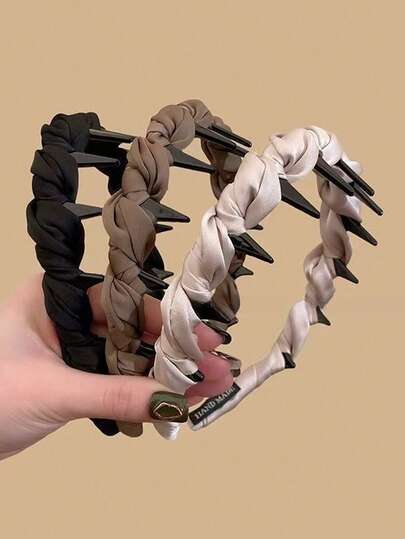 1 Peça Novo Headband com Dentes Ondulados, Minimalista e Elegante, Versátil, Acessório de Cabelo Coroa Elegante para Uso Diário, Lavagem do Rosto, Cuidados com o Cabelo, Presentes, Viagens, Presentes para Mulheres, Acessórios de Cabelo, Enfeites de Meia