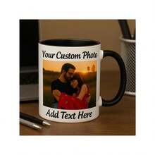 Personalized Coffee Mug 11 Oz Ceramic, Add Photo, Text Or Logo, Custom Picture Cup, Double‑Sided Print, Dishwasher And Microwave , Gift For Men, Women - default - View 2