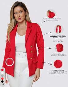Women Blazers - Rojo - Ver 5