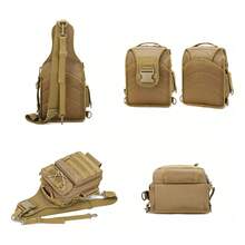 Mochila Pechera Militar Táctica Caqui Liso, Grande Impermeable con Sistema MOLLE.Bandolera Cruzada, Multibolsillos para Organizar.Ideal para Pesca, Senderismo, Camping y Comute Diario - Caqui - Ver 7