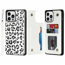13 Pro Max Case, Wallet Case For Women Men With Card Holder, Stand And Strap, Leather Shockproof Protective Cover- Black{"Color_name":"M-Black"} - 多色7 - 查看 1