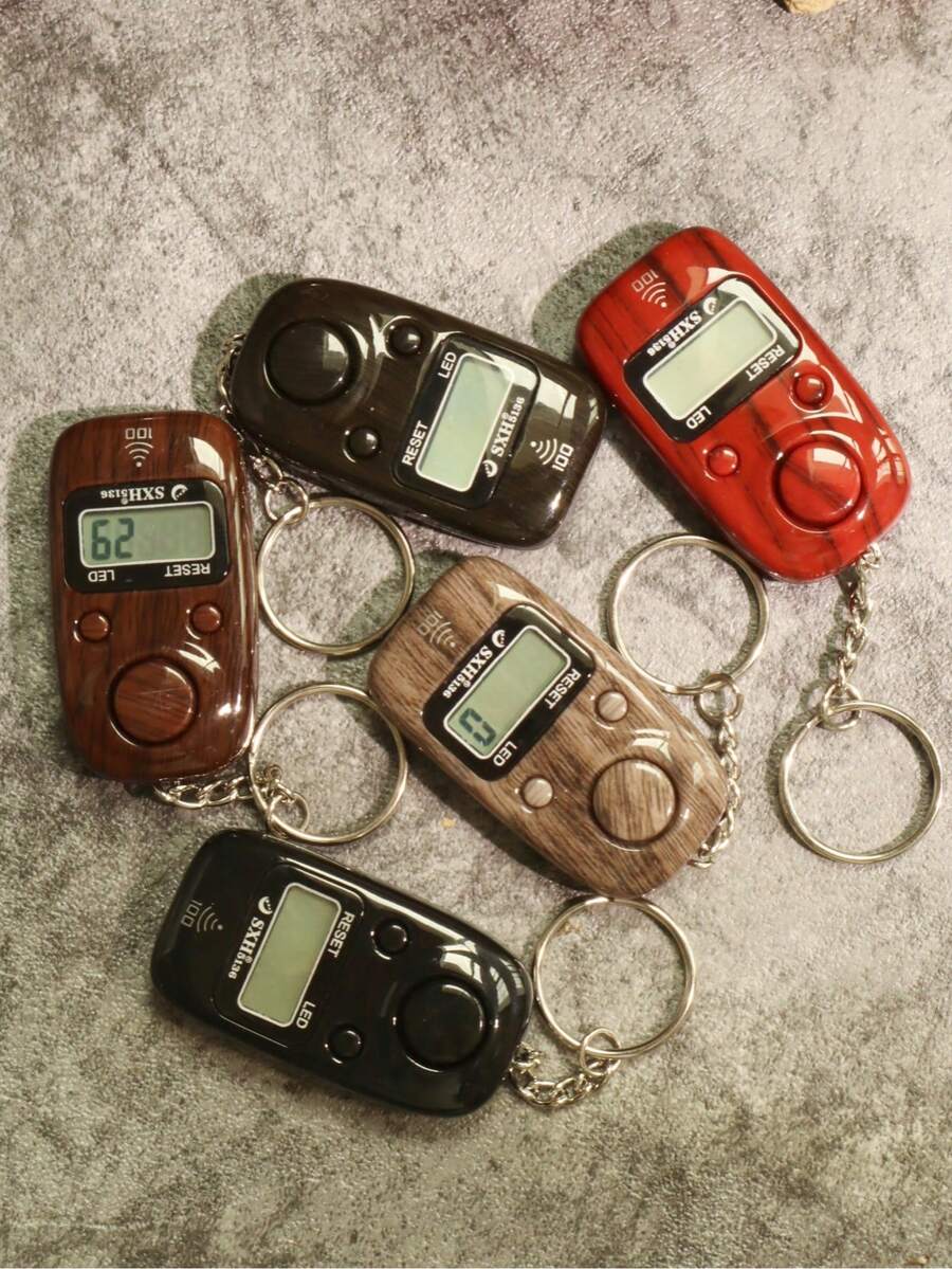 1个/6个/8个/12个装 轻便春季斋月计数器迷你钥匙扣念珠计数器 - 彩色 - 查看 1