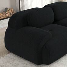 Sofas & Couches - Black + Corduroy + 2 Seat - View 9