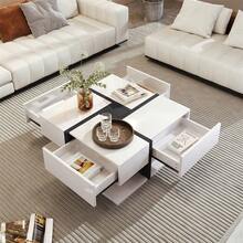 Coffee Tables - White + Particle Board - View 6