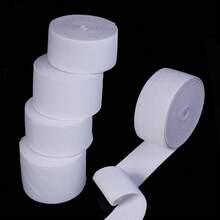 5/10 Yards/Roll White Super Soft & Durable Elastic Band, Medium Thick 8-Ply Woven Elastic Tape - Stretchy Knitted Waistband, Suitable For DIY Crafts And Sewing Projects, Elastic Waist Belt DIY Material, Clothing Accessories, Pants/Skirt Waistband, Multiple Sizes Available - White - View 7
