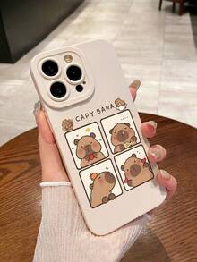 穿孔直边水豚彩绘加厚防摔手机壳 - 彩色 - 查看 1