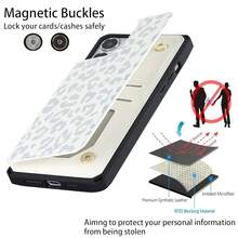 For  13 Pro Max Case With Card Holder, 13 Pro Max Wallet Case For Women Men, Stand And Strap,Leather Protective Phone Case Cover- Black Gray{"Color_name":"M-Gray"} - 多色13 - 查看 4