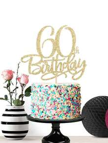 Shiny Gold Birthday Cake Topper, Suitable For 30th/50th/60th/80th Birthday Cake Decoration, Cake Toppers For Birthday Party