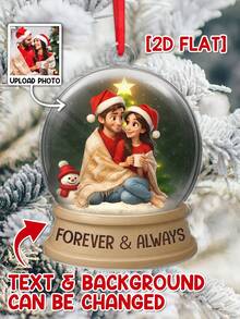 Figura humana 2D personalizada, renderizada en base a la foto cargada - Adorno acrílico personalizado para Navidad - Como se muestra - Ver 5