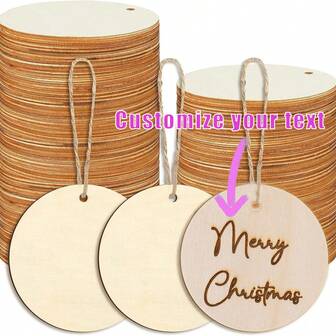 6/12/20pcs Customized Christmas Name Basket Labels, Personalized Name Tags, Customized Wooden Name Plates, Personalized Christmas Gift Tags, Personalized Christmas Candy Bags, Customized Kids' Christmas Basket Tags, Personalized "Merry Christmas", Christmas Party Favors, Gifts For Kids, Christmas Gifts - Snowman, Christmas Tree, Santa, Reindeer, Sleigh, Bell Designs For Festive Decorations, Christmas, Christmas Gifts