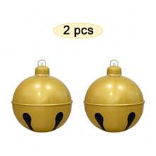 1/2 piezas Bola de campana inflable, material de PVC, adecuada para decoración colgante de Navidad interior/exterior, decoración de fiesta de Año Nuevo, regalo de Navidad