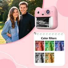 Instant Photo Printer Camera - 1080P HD Selfie/Videos With Pro Filters, Built-In Printing Paper | Portable -Style Camera For Travel, Dates & Social Events | 1300mAh Battery | Best Gift For Him/Her - ZSK-multicolor - View 7