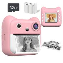 Instant Photo Printer Camera - 1080P HD Selfie/Videos With Pro Filters, Built-In Printing Paper | Portable -Style Camera For Travel, Dates & Social Events | 1300mAh Battery | Best Gift For Him/Her - ZSK-multicolor - View 14
