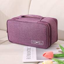 Travel Packing Organizer - Lightweight Oxford Fabric Zipper Storage Bag For Underwear, Socks & Accessories, Compact Multi-Compartment Solution, Purple, Ideal For Luggage & Suitcases, Packing Cube|Versatile Packing Solution|Durable Zipper Closure, Travel Bag Bag For School School Accessories School Stuff