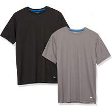 Essentials Performance Tech - Camiseta para hombre, paquete de 2 - Negro - Ver 12