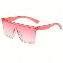 1pc/3pcs Frameless Plastic Glasses With Gradient Lens, Showcasing Personalized Style, Perfectly Fit For Women's Daily Wear, Hiking, Summer, Back To School, Tropical Beach Vacation, Suitable For All Face Shapes Shield Shape Women Fashion Glasses Shades