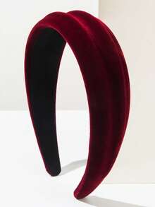 1条纯色韩版丝绒加厚宽发箍，简约时尚，适合派对礼服，优雅女士配饰，日常佩戴百搭，女士发箍头饰，家居美发饰品 - 彩色 - 查看 16