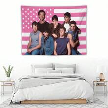 Movie Celebrity Actor Tapestry Outsiders Pink Art Flag Tapestry For Room Aesthetic Living Room Bedroom College Dorm Decor For Friends Gift - 彩色 - 查看 5