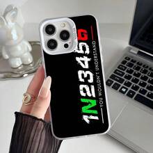 1N23456 equipo de motocicleta Biker diseñado funda de teléfono IMD Color plata Shell para 17 16 15 14 13 12 11 Pro Max Plus - Negro - Ver 9