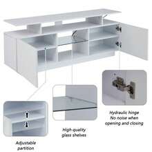 Television Stands & Entertainment Centers - White + Particle Board + 40-49 Inches - View 10