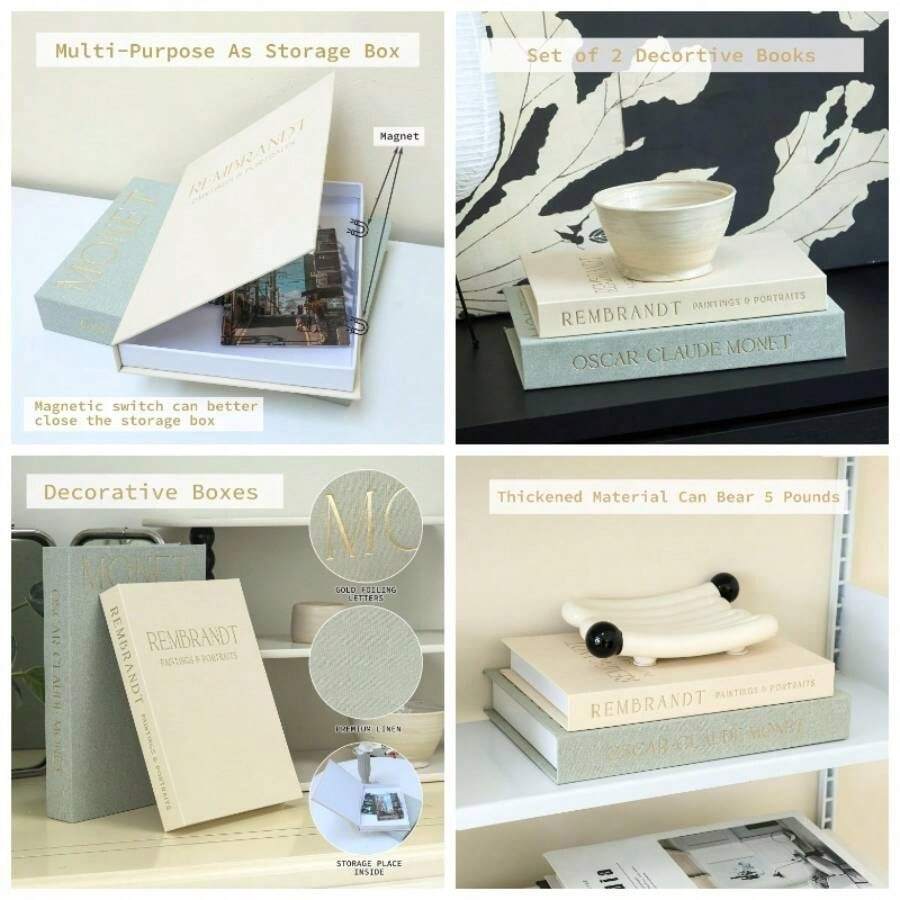 Decorative Box - Mint Green-beige - View 1