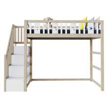 Kids Bed Frames, Headboards & Footboards - Natural + White + Solid Wood + Bedroom - View 9