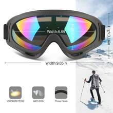 1/2 Packs Ski Goggles, Snow Goggles Snowboard Goggles For Men Women - UV Protection Foam Anti-Scratch Dustproof - Multicolor - View 3