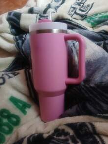 1pc,40 Oz H2.0 Cup, 40oz Cup Stainless Steel Vacuum Insulated Tumbler With Lid And Straw For Water, Iced Tea Or Coffee, Smoothie And More, 40oz Reusable Double Walled Vacuum Insulated Stainless Steel Water Bottle With Handle For Outdoor Activities, Camping