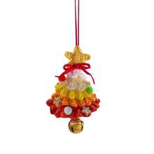 Car Rearview Mirror Charms Cute Crochet Christmas Tree Hanging Decorations Small Ornaments - Yellow - View 8