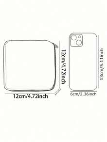 Geantă de depozitare pentru absorbante menstruale cu model aleatoriu, reutilizabilă, pentru dormitor universitar, pentru călătorii, pentru baie și școală