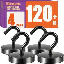 Magnetic Hooks, Cruise Ship Essentials, 120lb+ Heavy Duty Magnetic Hooks For Cruise Cabins, Refrigerator, Grill, Hanging, And Travel |   Extra Strong Must-Haves Magnet Hook,Black - Bronze - View 9