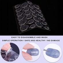 600 PCS Double Sided Glue Nail Adhesive Tabs Breathable Transparent Fake Nail Glue Stickers Flexible Adhesive Stickers For False Tips Manicure Plies 25 Sheets - 25 tờ - Xem 2